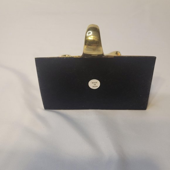 Solid Brass Sleigh Stocking Hanger Made In India 6" NIB Christmas Holiday Santa - Picture 6 of 7